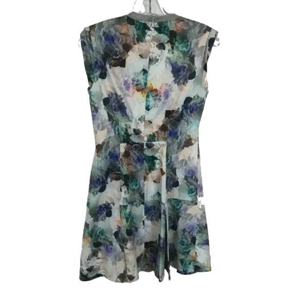 Women Size 2 Rebecca Taylor Enchanted Gardens Drop-Waist Floral-Print Mini Dress - Picture 6 of 8